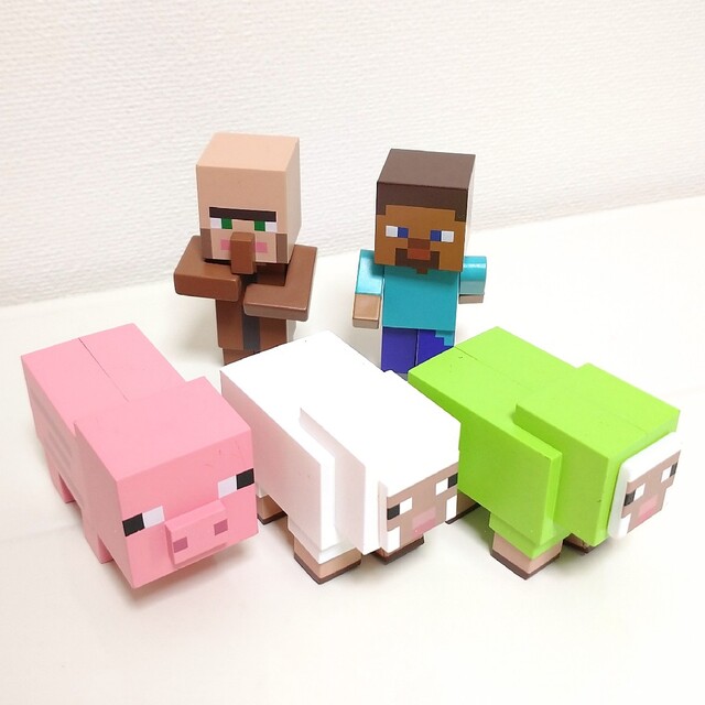 マインクラフト ミニフィギュア 5個 エンタメ/ホビーのフィギュア(ゲームキャラクター)の商品写真