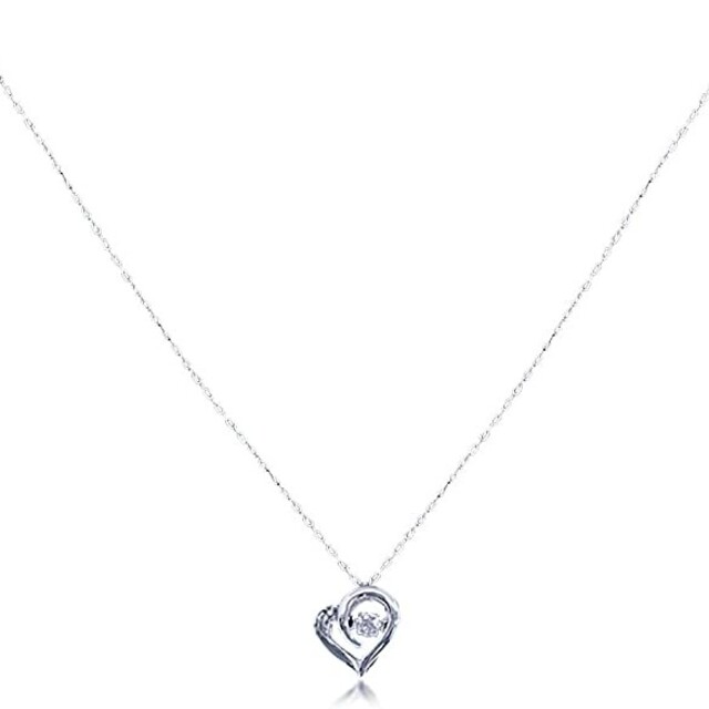 K18 WG Swirl Heart Swing Diamond  ネックレス