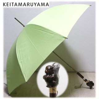 ケイタマルヤマ(KEITA MARUYAMA TOKYO PARIS)の新品タグ付き【ケイタマルヤマ】イタリア製 木製持ち手可愛いリス 長傘 雨傘(傘)