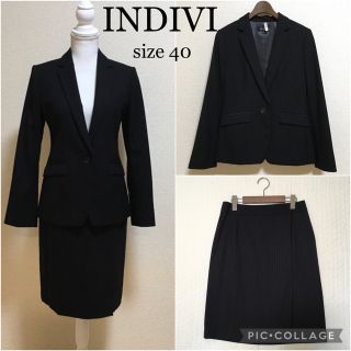 インディヴィ(INDIVI)の【超美品】INDIVI。スカートスーツ 40 面接 卒業卒園 入学入園 式典(スーツ)