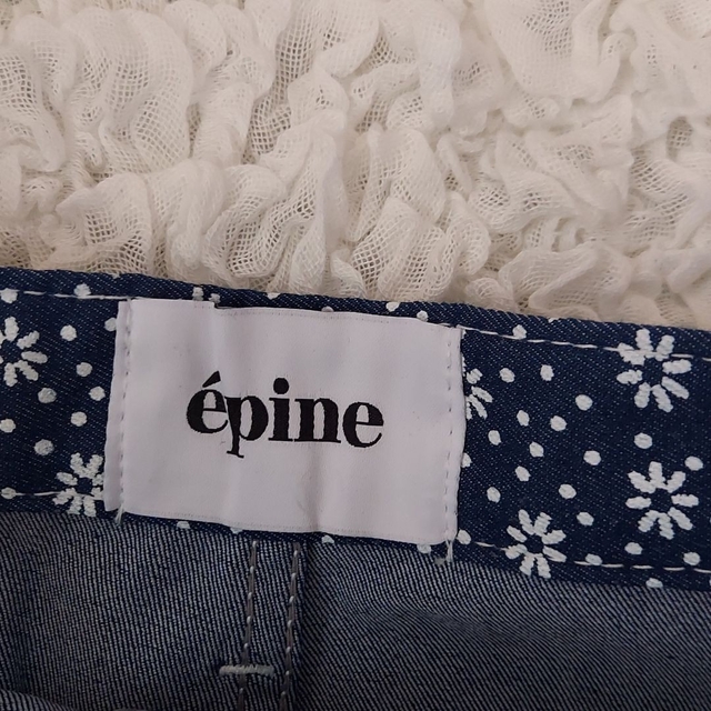 épine flower denim mini skirt