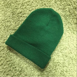 ニット帽 グリーン 緑 ニットキャップ(ニット帽/ビーニー)