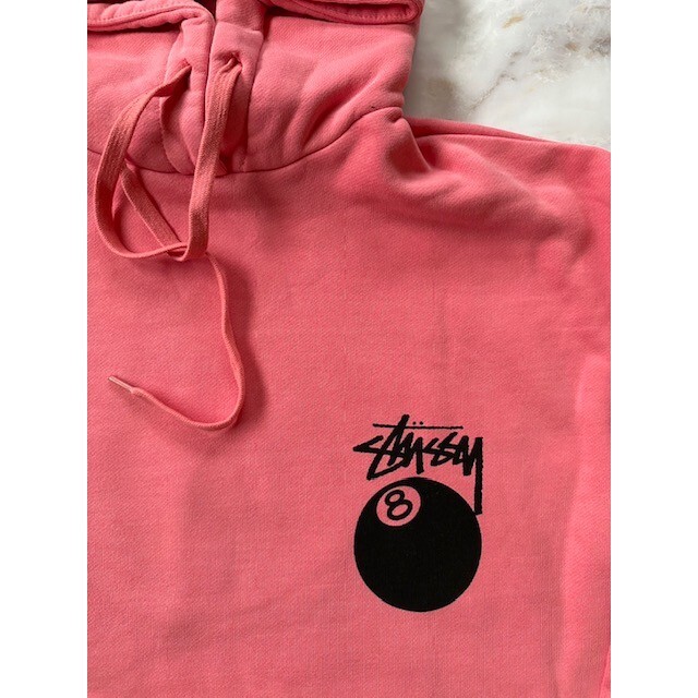 [海外限定] Stussy 8ボール フォントロゴパーカー ピンク 7