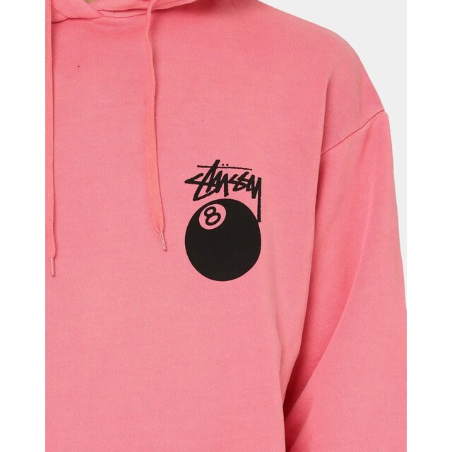 [海外限定] Stussy 8ボール フォントロゴパーカー ピンク 2