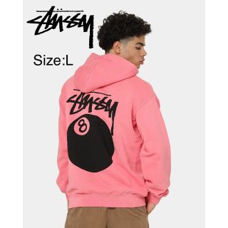 美品★STUSSY スウェットパーカー　ピンク　L