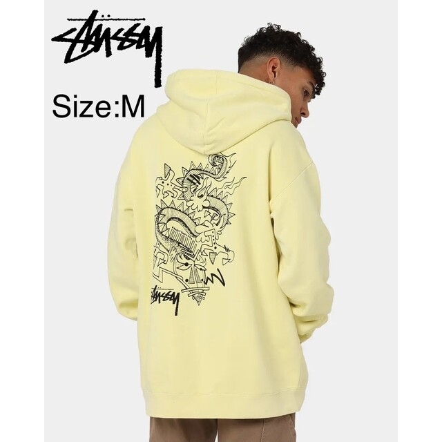 [海外限定] Stussy ドラゴンロゴパーカー イエロー