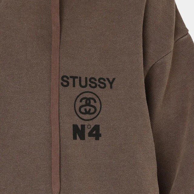 [海外限定] Stussy N4 フォントロゴパーカーブラウン 2