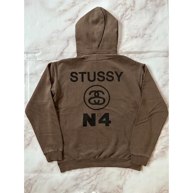 [海外限定] Stussy N4 フォントロゴパーカーブラウン