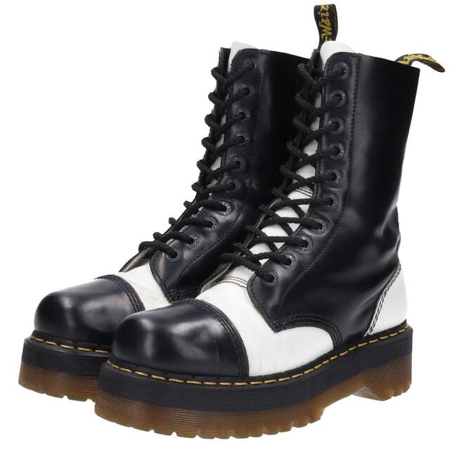 ドクターマーチン Dr.Martens コンビカラー 厚底 10ホールブーツ UK8 メンズ26.5cm /saa0110255cmブーツ高さ