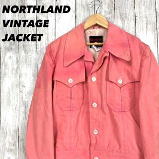 カナダ製ヴィンテージ古着NORTHLANDジャケット　ブルゾン　サイズ40ピンク(ブルゾン)