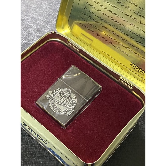 zippo 60周年記念 ダブルイヤー 立体メタル 希少モデル 1992年製