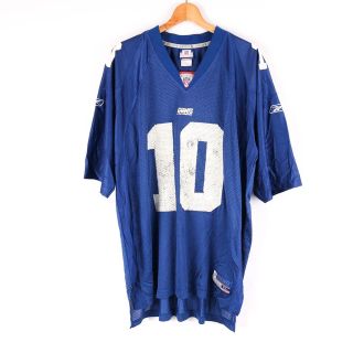 リーボック(Reebok)のリーボック 半袖Ｔシャツ ユニフォーム アメフト NFL Vネック 10 スポーツ 大きいサイズ メンズ XLサイズ ブルー Reebok(Tシャツ/カットソー(半袖/袖なし))