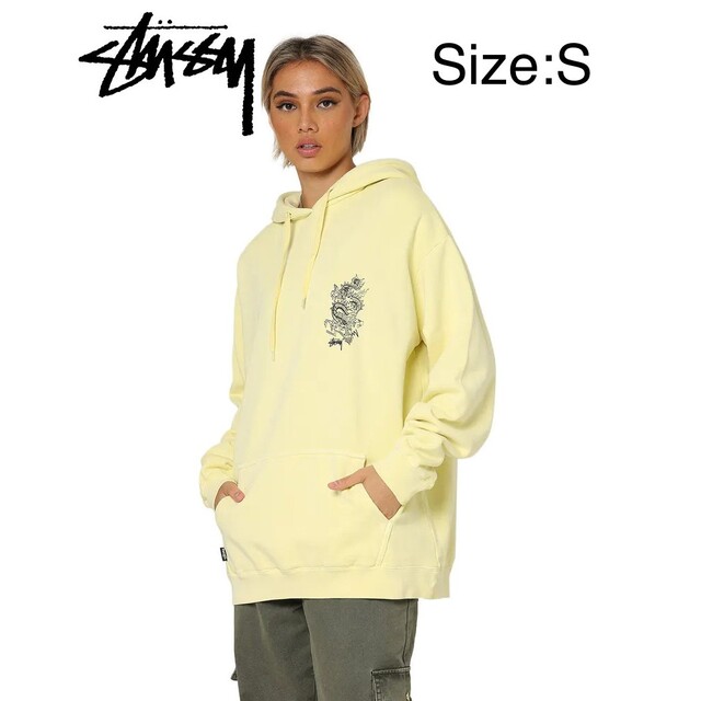 [海外限定] Stussy ドラゴンロゴパーカー イエロー ユニセックス仕様