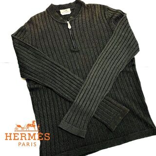 エルメス(Hermes)のHERMES エルメス ハーフジップ ニットセーター 毛100%(ニット/セーター)