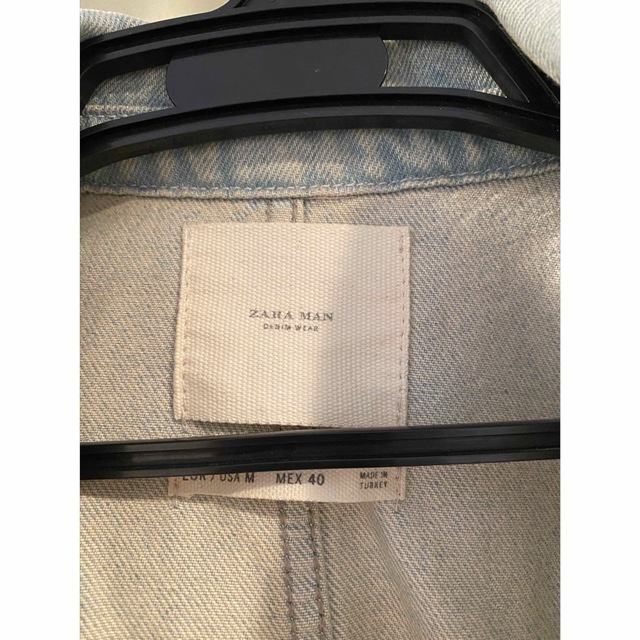 ZARA(ザラ)の希少　レア　ZARA クラッシュ　ライダースデニム　ジャケット メンズのジャケット/アウター(ライダースジャケット)の商品写真