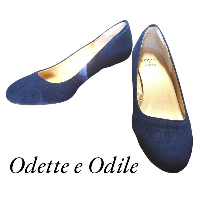 Odette e Odile オデット エ オディール パンプス 24cm 紺系