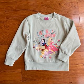 ディズニープリンセス　ミントグリーントレーナー　120(Tシャツ/カットソー)