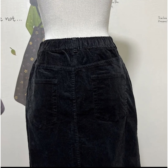 niko and...(ニコアンド)の#941 新品❣️ニコアンド チャコール（ほぼ黒）コーデュロイ スカート レディースのスカート(ロングスカート)の商品写真