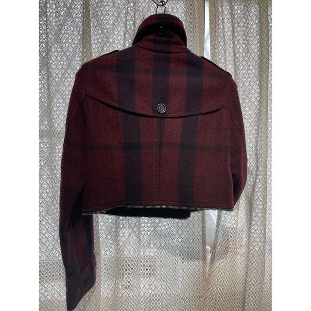 美品 レッドチェックBurberry Brit 正規店 トレンチ ピーコート-