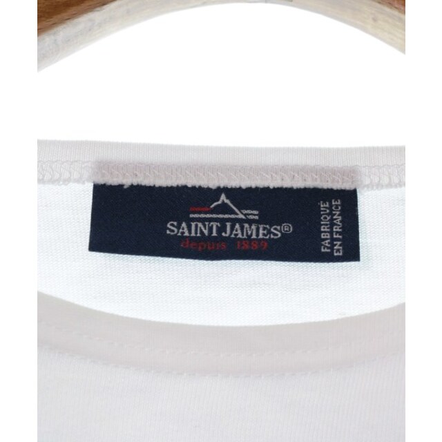 SAINT JAMES(セントジェームス)のSAINT JAMES Tシャツ・カットソー L 白x黒(ボーダー) 【古着】【中古】 レディースのトップス(カットソー(半袖/袖なし))の商品写真