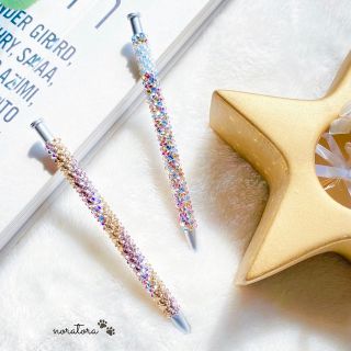 スワロフスキー(SWAROVSKI)のボールペン　スワロフスキー　ステーショナリー  ペン  送料無料　ボーダー　(ペン/マーカー)