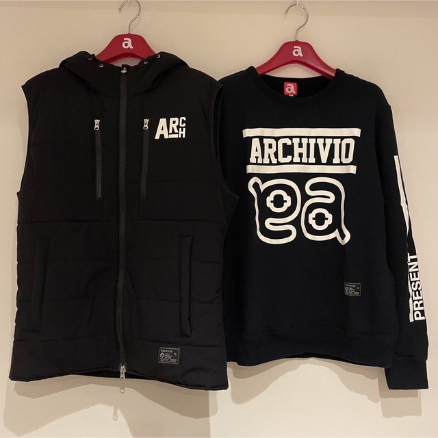 アルチビオ archivo メンズ 中綿ベストプルオーバー