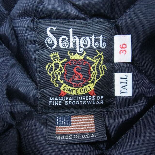 schott(ショット)のschott ショット レザージャケット 613UHT ONESTAR TALL ワンスター トール カウハイド ダブル ライダース ジャケット ブラック系 36【美品】【中古】 メンズのジャケット/アウター(その他)の商品写真