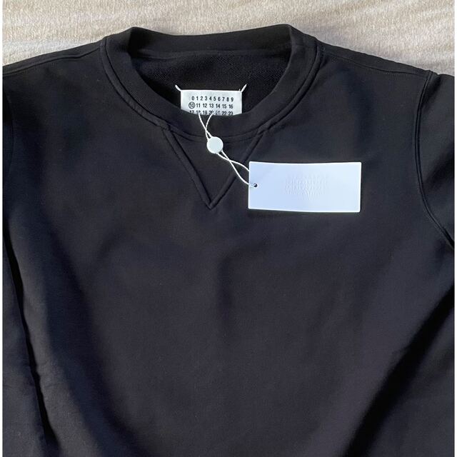 黒48新品 メゾン マルジェラ クラシック スウェット シャツ ブラック メンズ