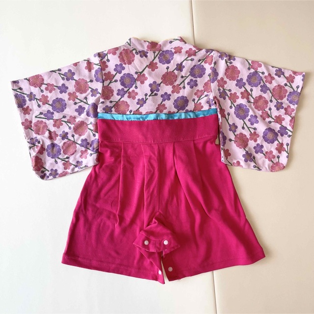 袴ロンパース　女の子　80  キッズ/ベビー/マタニティのベビー服(~85cm)(ロンパース)の商品写真