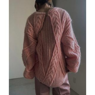 アメリヴィンテージ(Ameri VINTAGE)のお値下げ！新品⭐︎AMERI VINTAGE BACK CABLE KNIT(ニット/セーター)