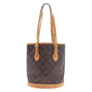 ルイヴィトン(LOUIS VUITTON)のLOUIS VUITTON ルイ・ヴィトン ショルダーバッグ M42238 モノグラム バケットPM  ショルダーバッグ ハンドバッグ ブラウン系【中古】(メッセンジャーバッグ)