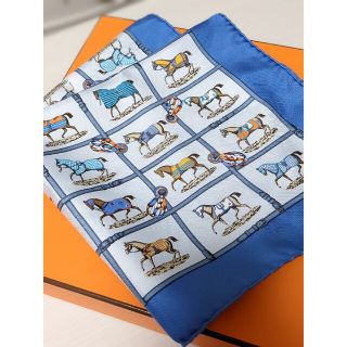 Hermes - 【未使用】HERMES プチカレ 馬柄 競走馬 ブルー系の通販|ラクマ