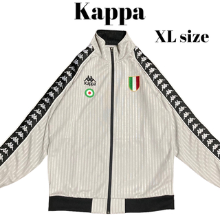 カッパ(Kappa)の美品 Kappa トラックジャケット テープロゴ バッグロゴ グレー Y2K(ジャージ)