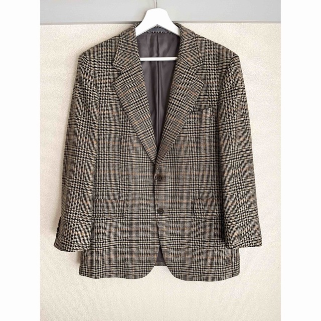 BURBERRY(バーバリー)の高級美品 BURBERRY テーラードジャケット ウール カシミヤ M ブラウン メンズのジャケット/アウター(テーラードジャケット)の商品写真