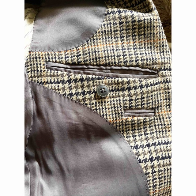 BURBERRY(バーバリー)の高級美品 BURBERRY テーラードジャケット ウール カシミヤ M ブラウン メンズのジャケット/アウター(テーラードジャケット)の商品写真