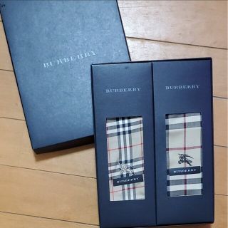 バーバリー(BURBERRY)のBURBERRY バーバリー ノバチェック ハンカチ ２枚 箱入り　C(ハンカチ/ポケットチーフ)