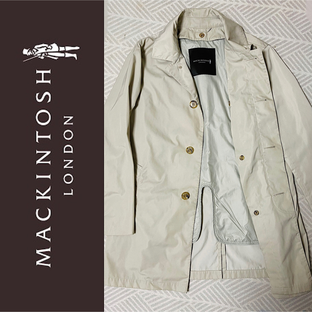 アバクロ ステンカラーコート Bonded Mac Jacket - ベージュ