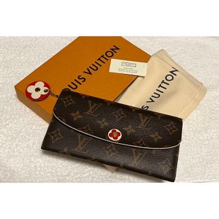 ルイヴィトン(LOUIS VUITTON)のルイヴィトン　長財布　お花　赤(財布)