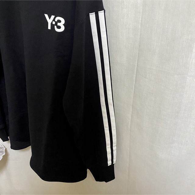 Y-3新品タグ付き★アディダスオーバー3ラインクルーネックスウェットトレーナー