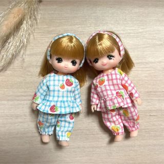 ミキちゃんマキちゃん　パジャマセット　いちご　チェック　水色　ピンク(その他)