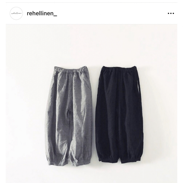 正規 店 東京 rehellinen ブラック パフパンツ puff pants リネン 作家