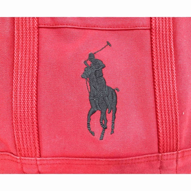 POLO RALPH LAUREN(ポロラルフローレン)のPOLO/ラルフローレン　トートバッグ　キャンバス　ビッグポニー　レッド　ラージ メンズのバッグ(トートバッグ)の商品写真