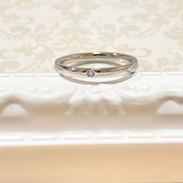 シンプル 1粒リング ステンレスリング ステンレス指輪 ピンキーリング シルバー レディースのアクセサリー(リング(指輪))の商品写真