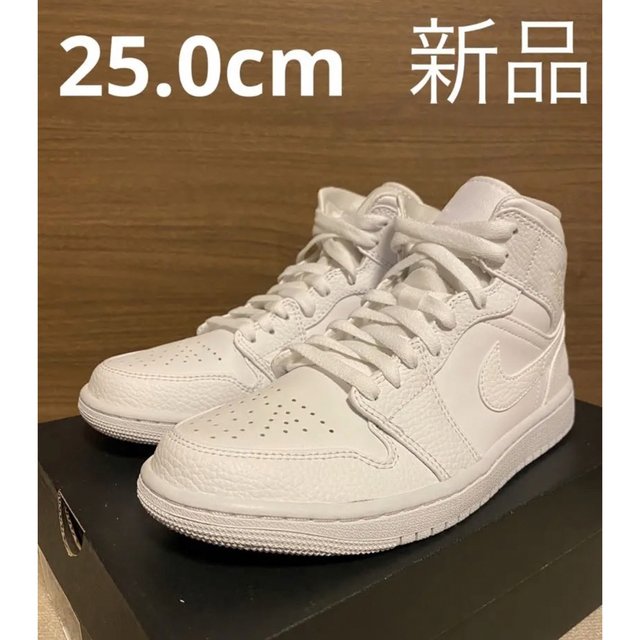 NIKE AIR JORDAN 1 MID "Triple White"2020