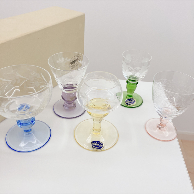 BOHEMIA Cristal - 新品 箱付き ボヘミア クリスタル ワイングラス