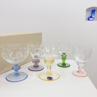 ボヘミア クリスタル(BOHEMIA Cristal)の新品 箱付き ボヘミア クリスタル ワイングラス ショットグラス コレクション (グラス/カップ)