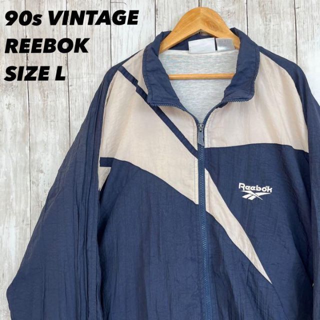 90sヴィンテージ古着REEBOKリーボック切替ナイロンジャケットLユニセックス | フリマアプリ ラクマ