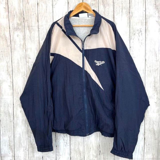 Reebok(リーボック)の90sヴィンテージ古着REEBOKリーボック切替ナイロンジャケットLユニセックス メンズのジャケット/アウター(ナイロンジャケット)の商品写真