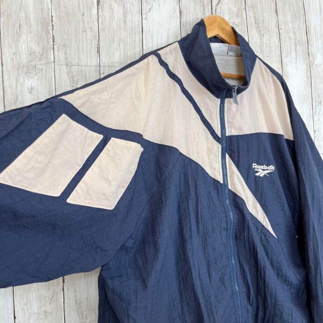 Reebok(リーボック)の90sヴィンテージ古着REEBOKリーボック切替ナイロンジャケットLユニセックス メンズのジャケット/アウター(ナイロンジャケット)の商品写真