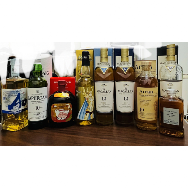 ウイスキー飲み比べセット 8本 食品/飲料/酒の酒(ウイスキー)の商品写真